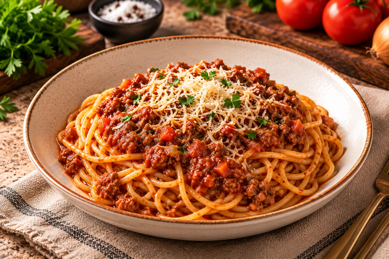 Spaghetti Boloñesa RIHAÜS